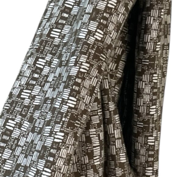 Pure Jill Brown & White Geometric Infinity Scarf | One Size | Made in Peru | 29x - Picture 3 of 4